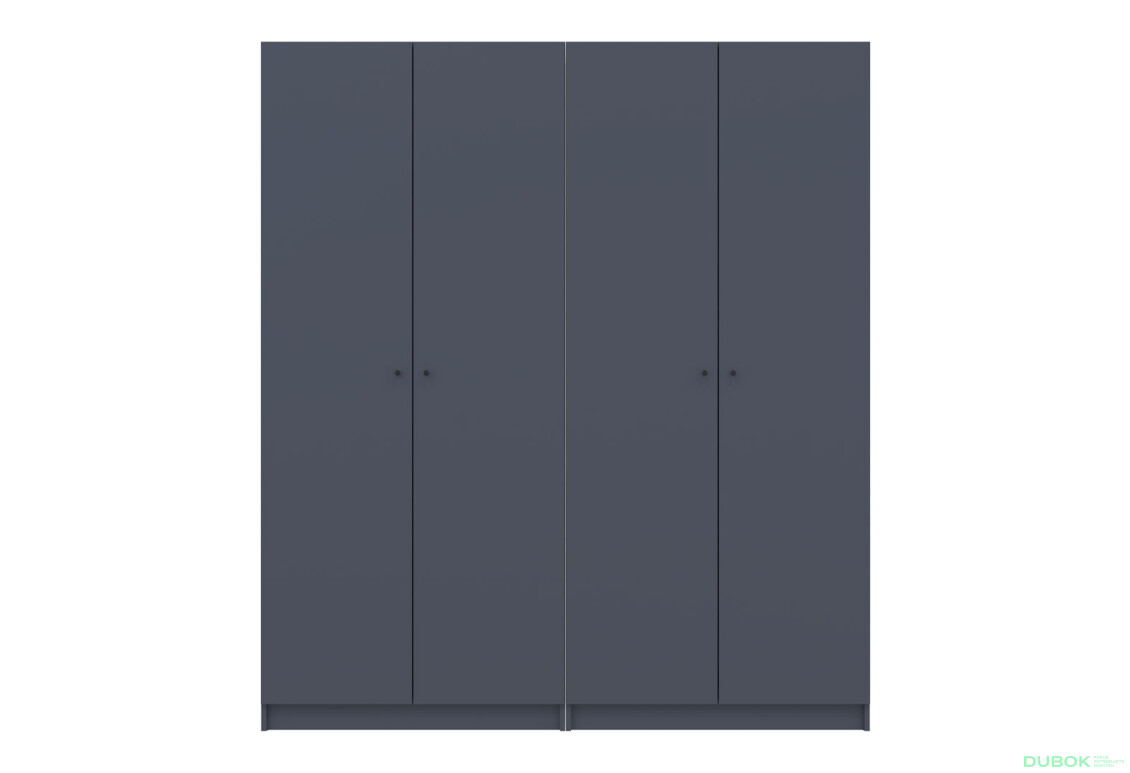 Fotografie 12 - Skříň Promo s policemi 2+2 DTD 180×48×204 Grafit
