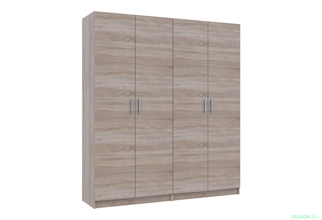 Fotografie 13 - Skříň Promo s policemi 2+2 DTD 180×48×204 Dub sonoma