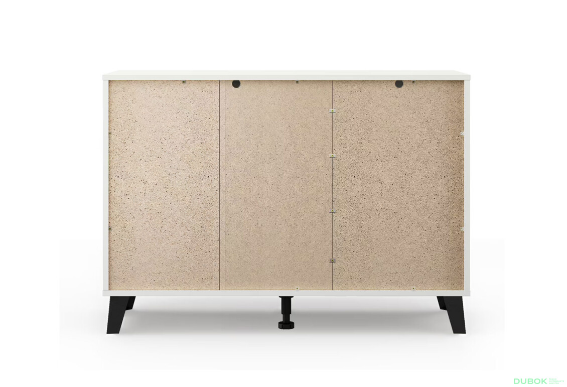 Fotografie 7 - Komoda Borg 1d3s bílá / kašmír