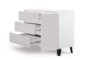 Fotografie 4 - Komoda Borg 1d3s bílá / kašmír