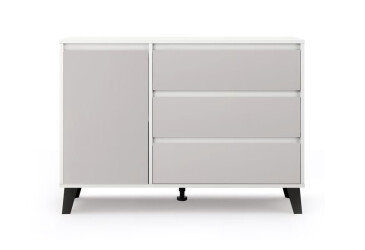 Fotografie Komoda Borg 1d3s bílá / kašmír