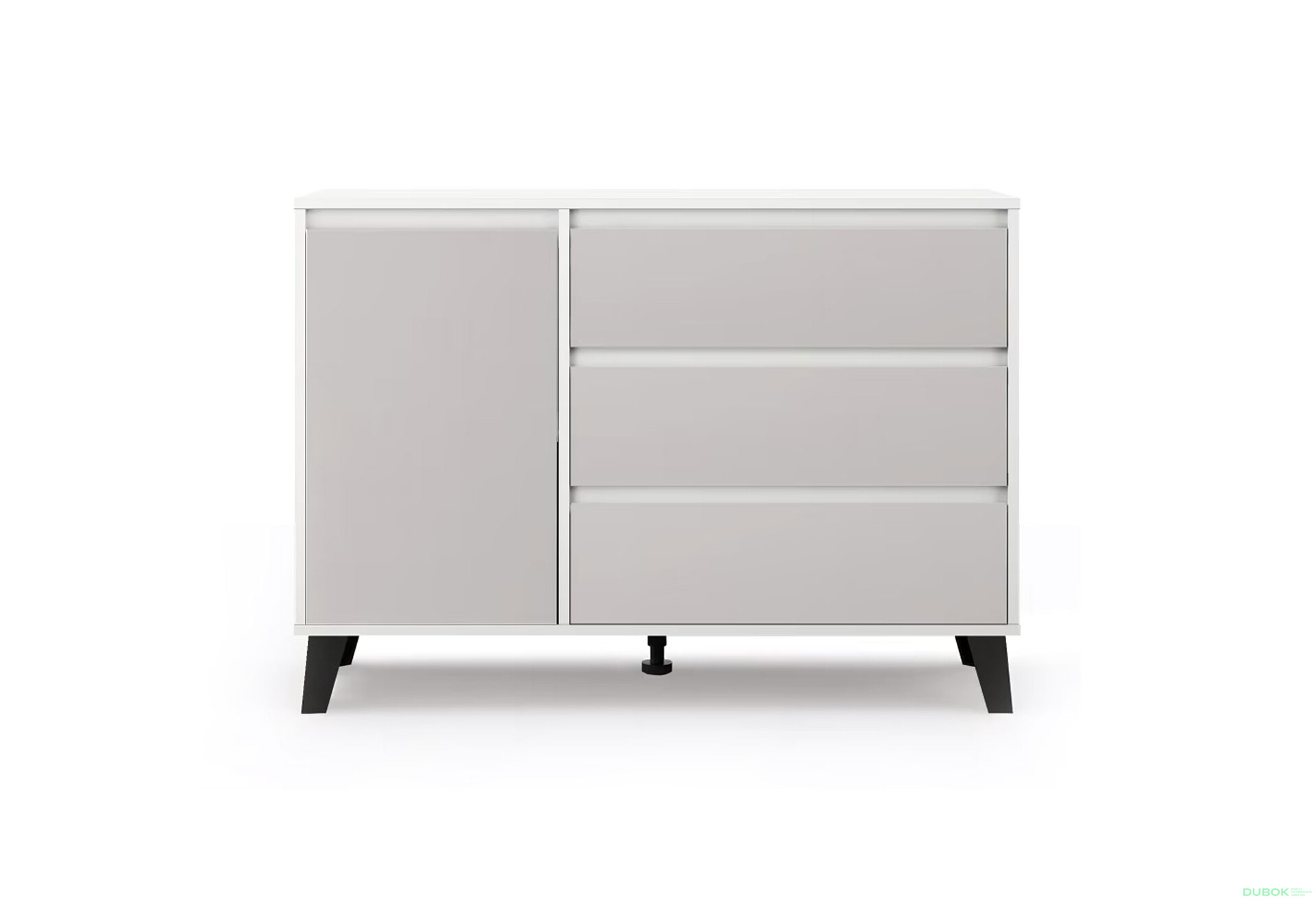 Fotografie 2 - Komoda Borg 1d3s bílá / kašmír