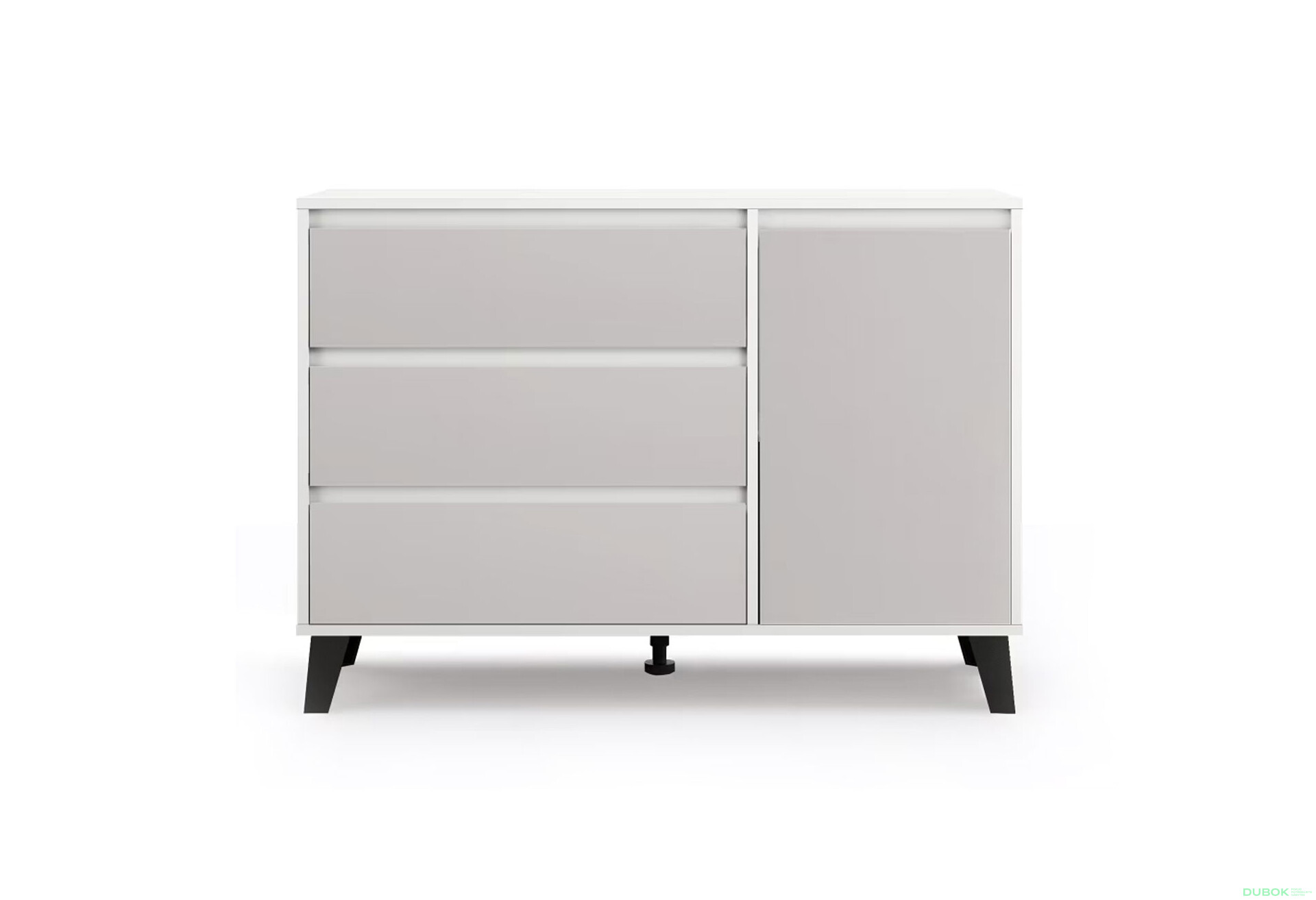 Fotografie 1 - Komoda Borg 1d3s bílá / kašmír