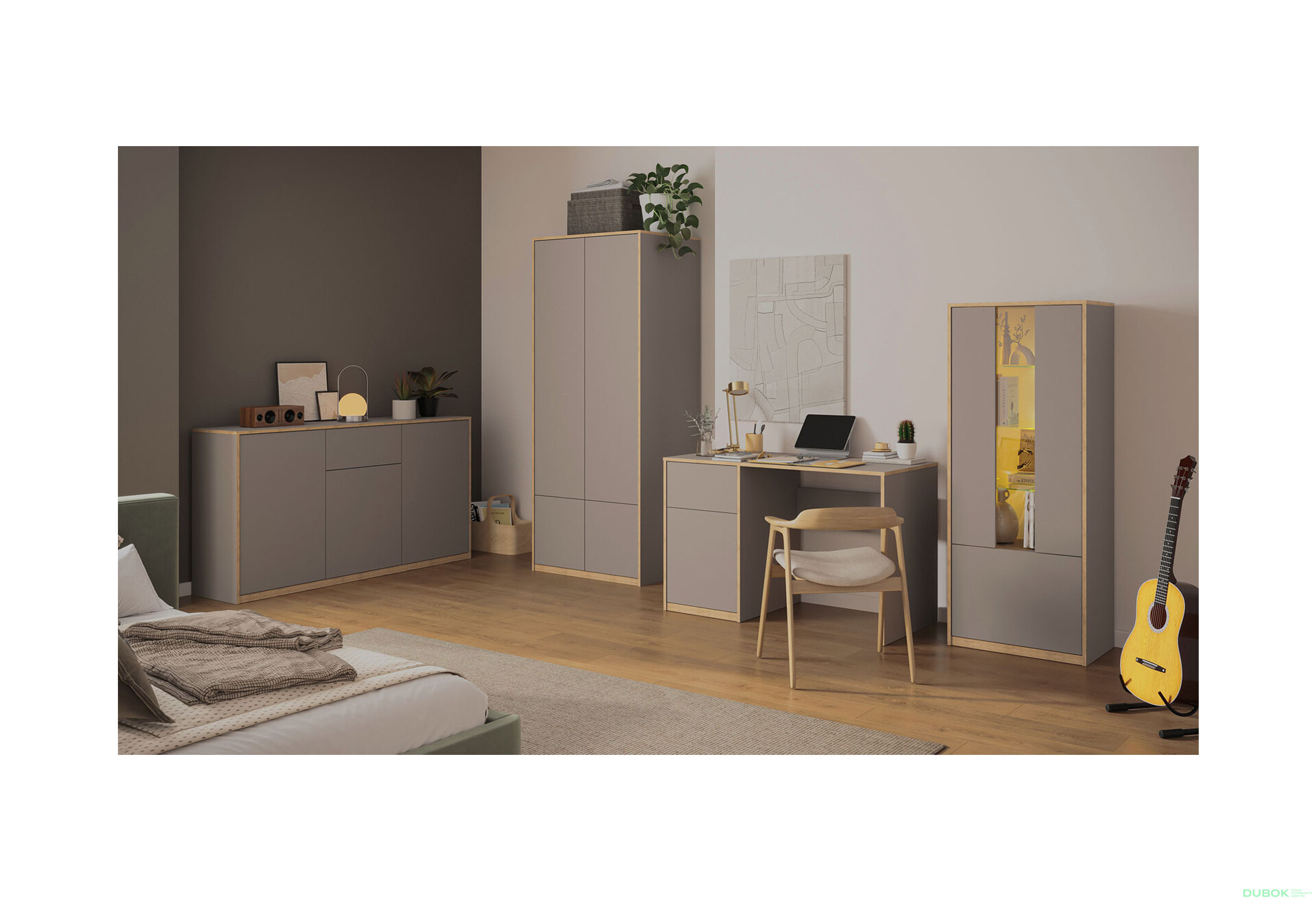 Komoda 3d1s šedý kubanit Complex - Fotografie 4 Fotografie 4 - Komoda 3d1s šedý kubanit Complex