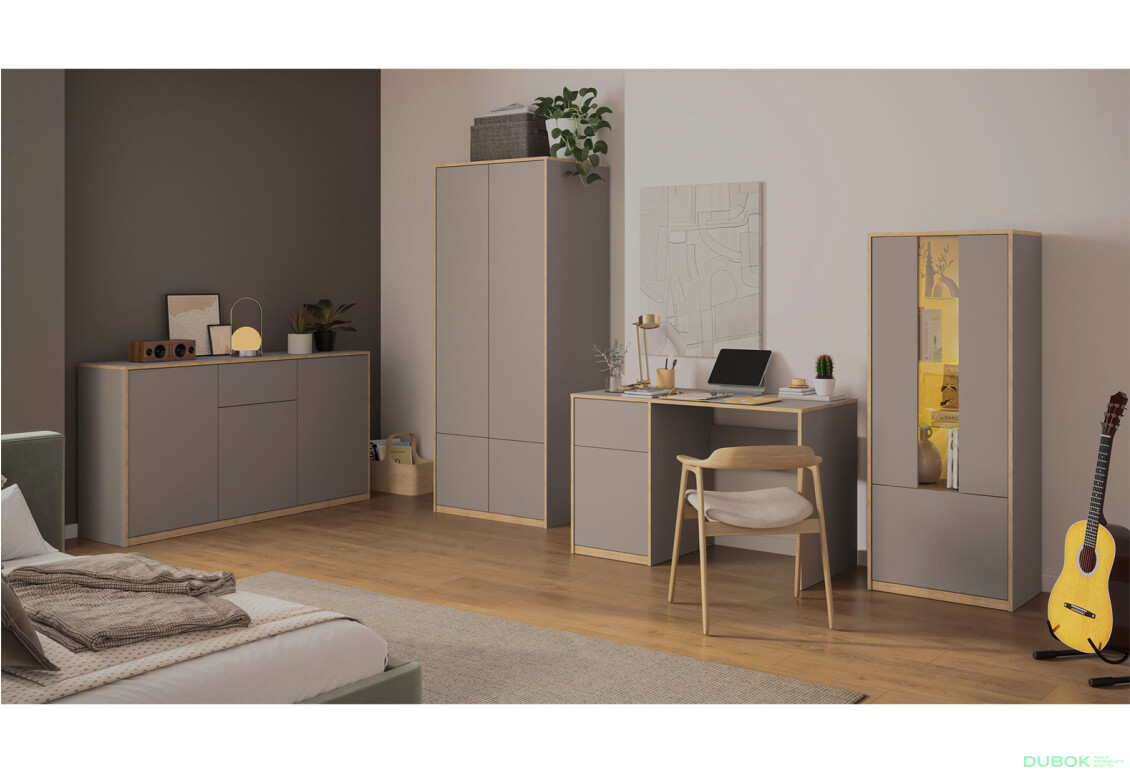 Fotografie 4 - Komoda 3d1s šedý kubanit Complex