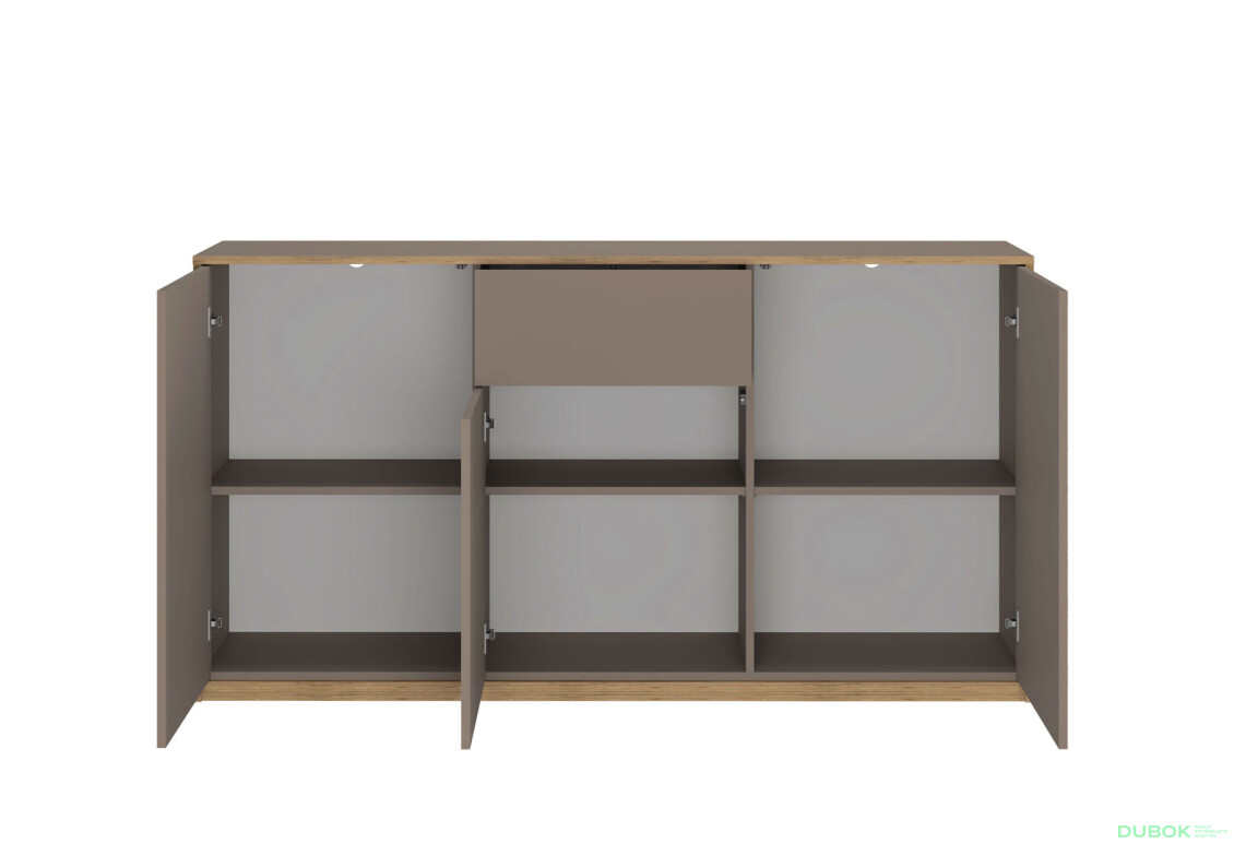 Komoda 3d1s šedý kubanit Complex - Fotografie 3 Fotografie 3 - Komoda 3d1s šedý kubanit Complex