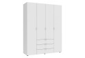 Skříň čtyřdveřová Gelar 155 cm Bílá - Fotografie 5 Fotografie 5 - Skříň čtyřdveřová Gelar 155 cm Bílá