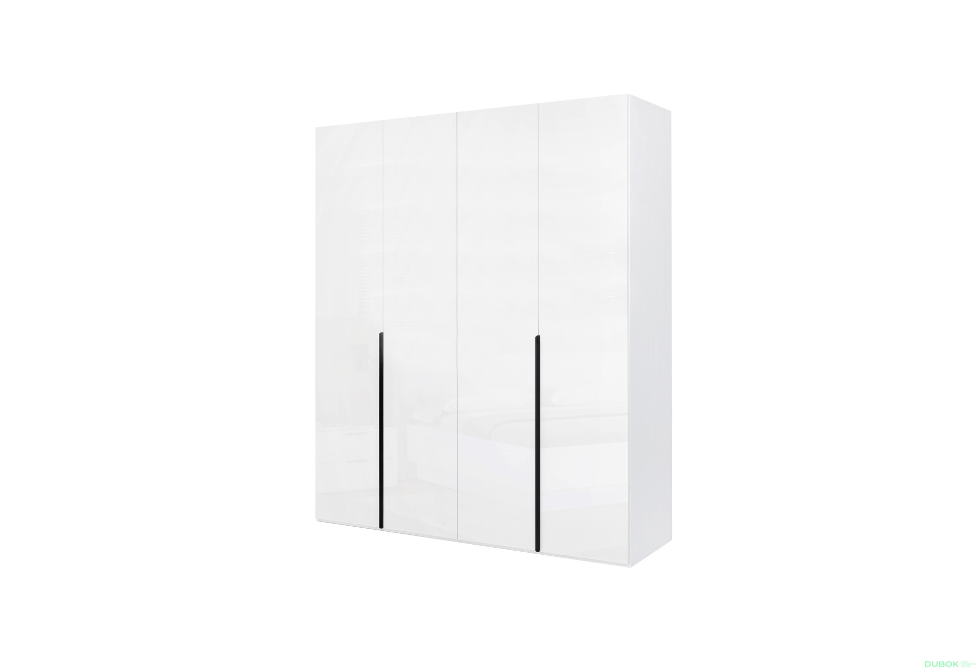 Fotografie 1 - Skříň 4D bez zrcadel, bílý lesk Mila