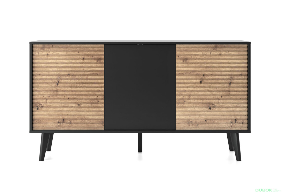 Komoda K154 dub artisan / černý Willow - Fotografie 3 Fotografie 3 - Komoda K154 dub artisan / černý Willow