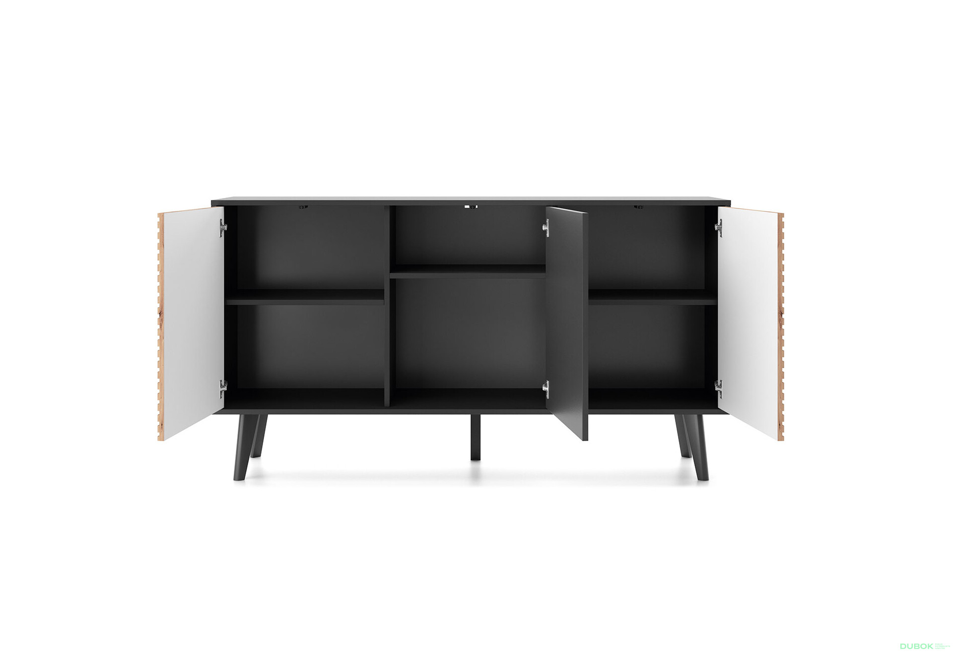 Komoda K154 dub artisan / černý Willow - Fotografie 4 Fotografie 4 - Komoda K154 dub artisan / černý Willow