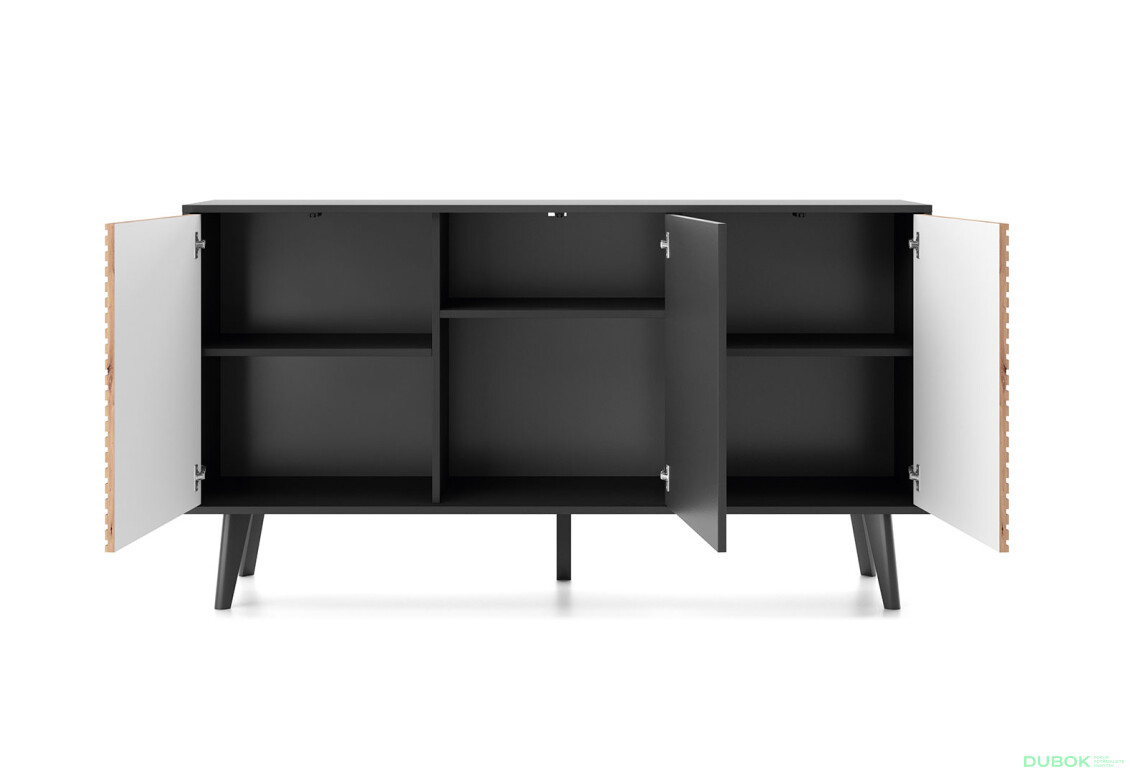 Komoda K154 dub artisan / černý Willow - Fotografie 4 Fotografie 4 - Komoda K154 dub artisan / černý Willow