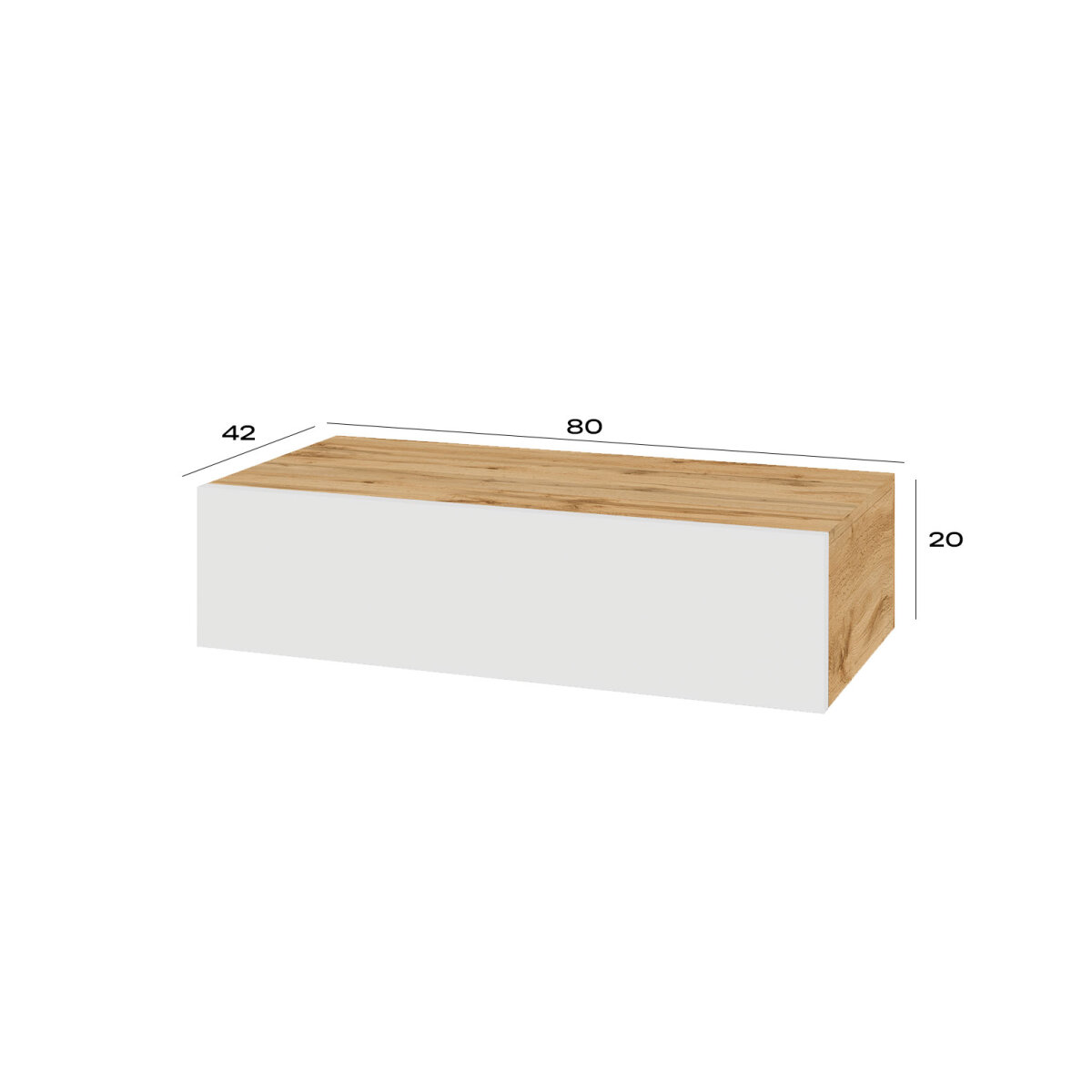 Toaletní stolek 80 cm dub apalačský / nymphaea alba Space (obrázek 3)