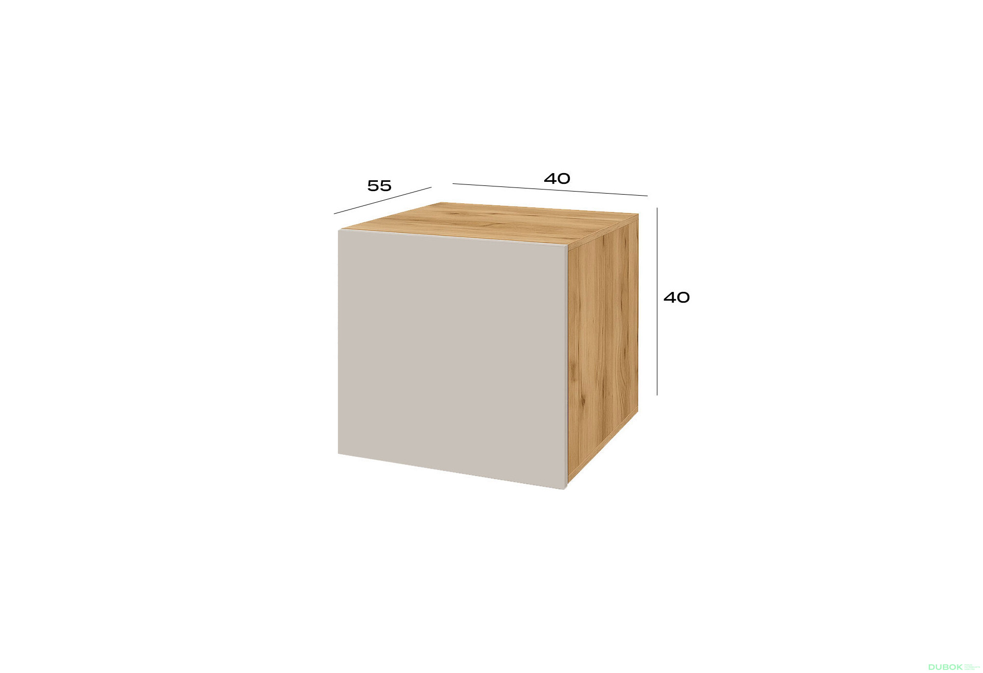 Fotografie 2 - Nástavec na skříň 40 cm dub apalačský / kašmír Space