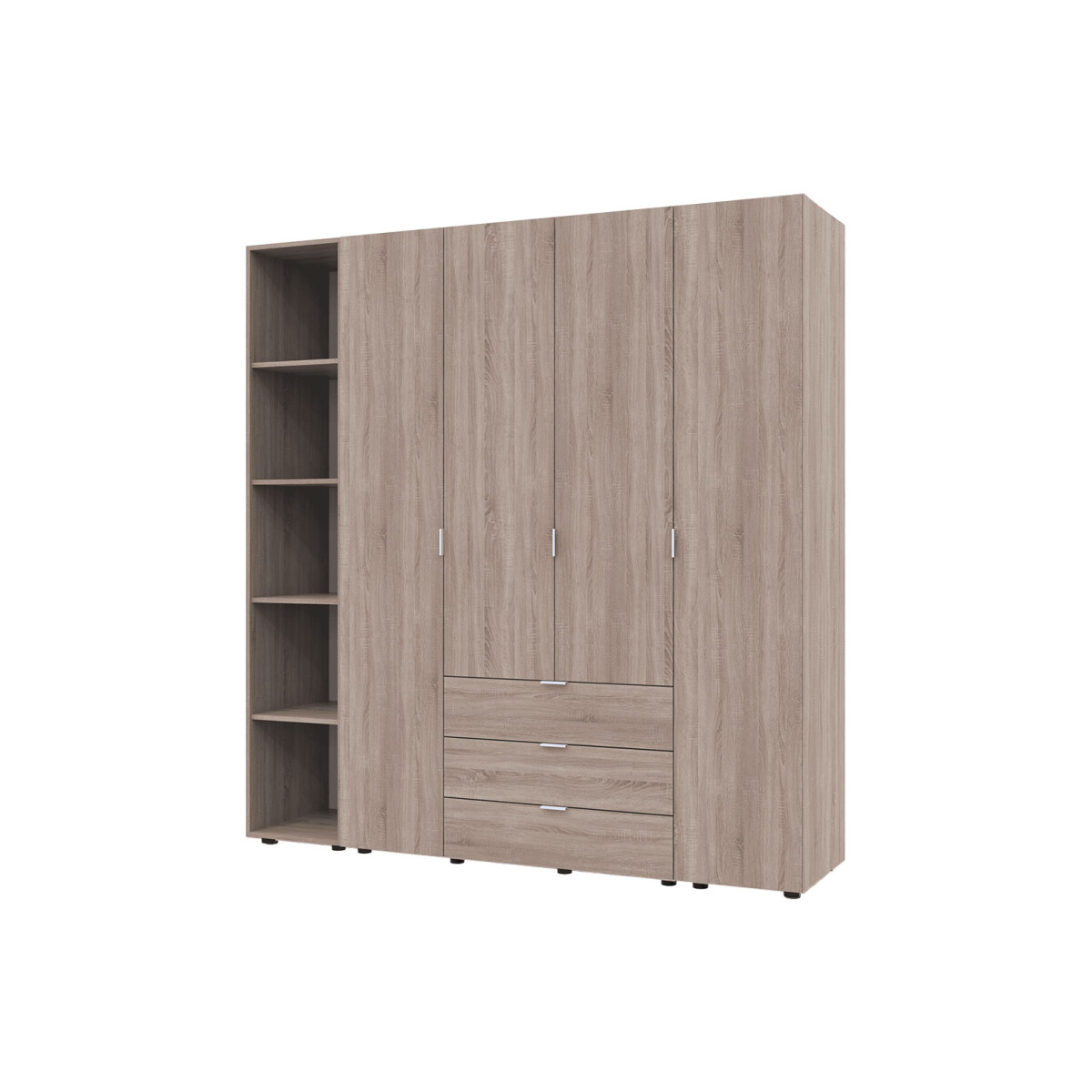 

Skříň čtyřdveřová s regálem Gelar 193.2 cm Dub sonoma