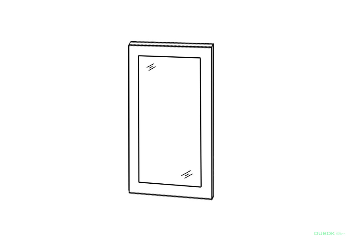 Fasáda 60V Vitrína 1dv 900mm Vintage Pro Blum
