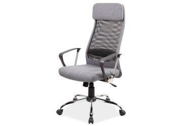 Otočné křeslo Q-345 šedé