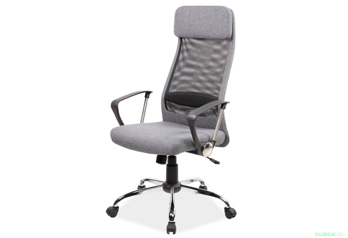 Otočné křeslo Q-345 šedé