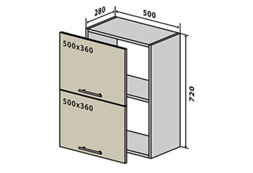 V57 Skříňka 2D 50 Prajm / Prime