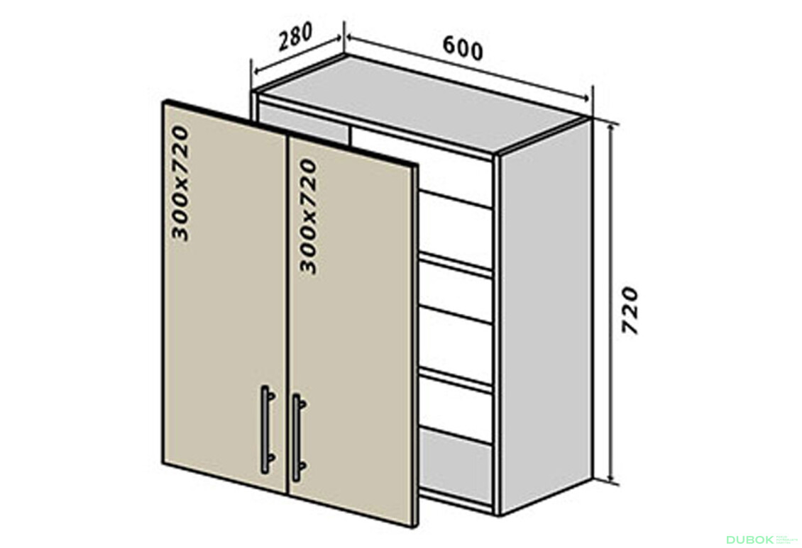 V6 Skříňka 2D 60 Prajm / Prime