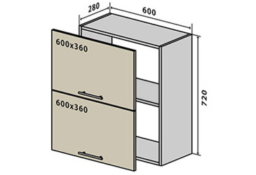 V20 Skříňka 2D 60 Prajm / Prime