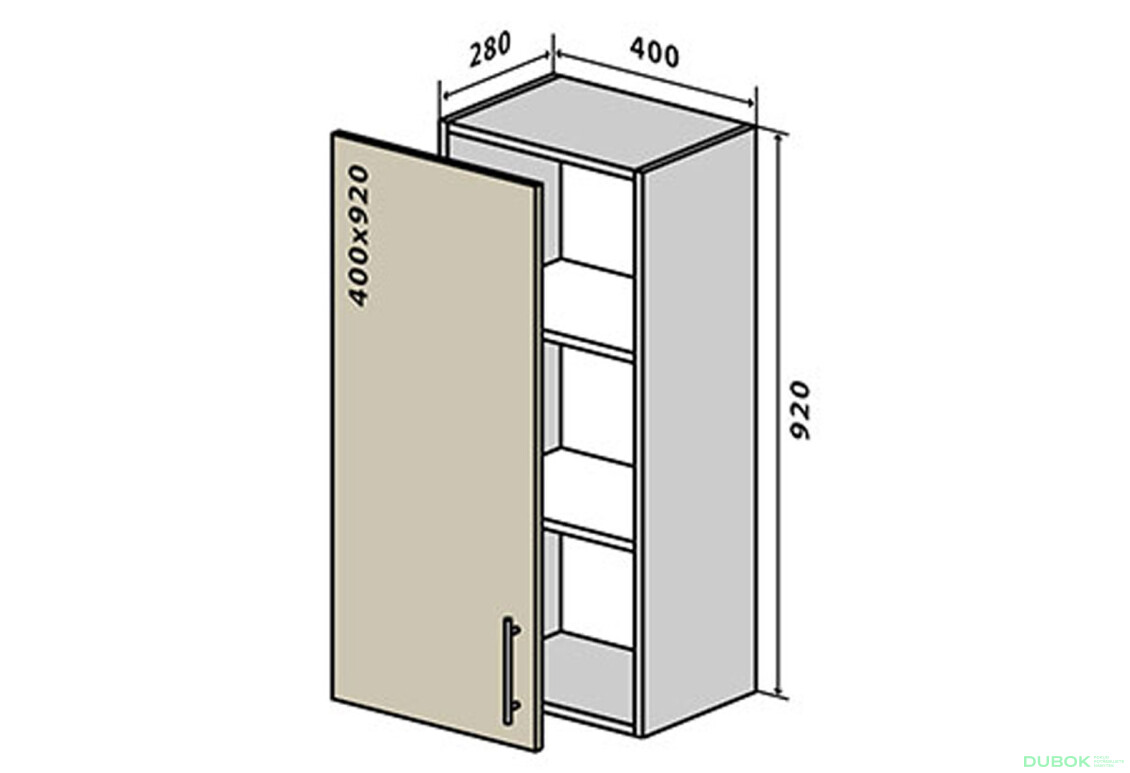 V43 Skříňka 1D 40 Prajm / Prime
