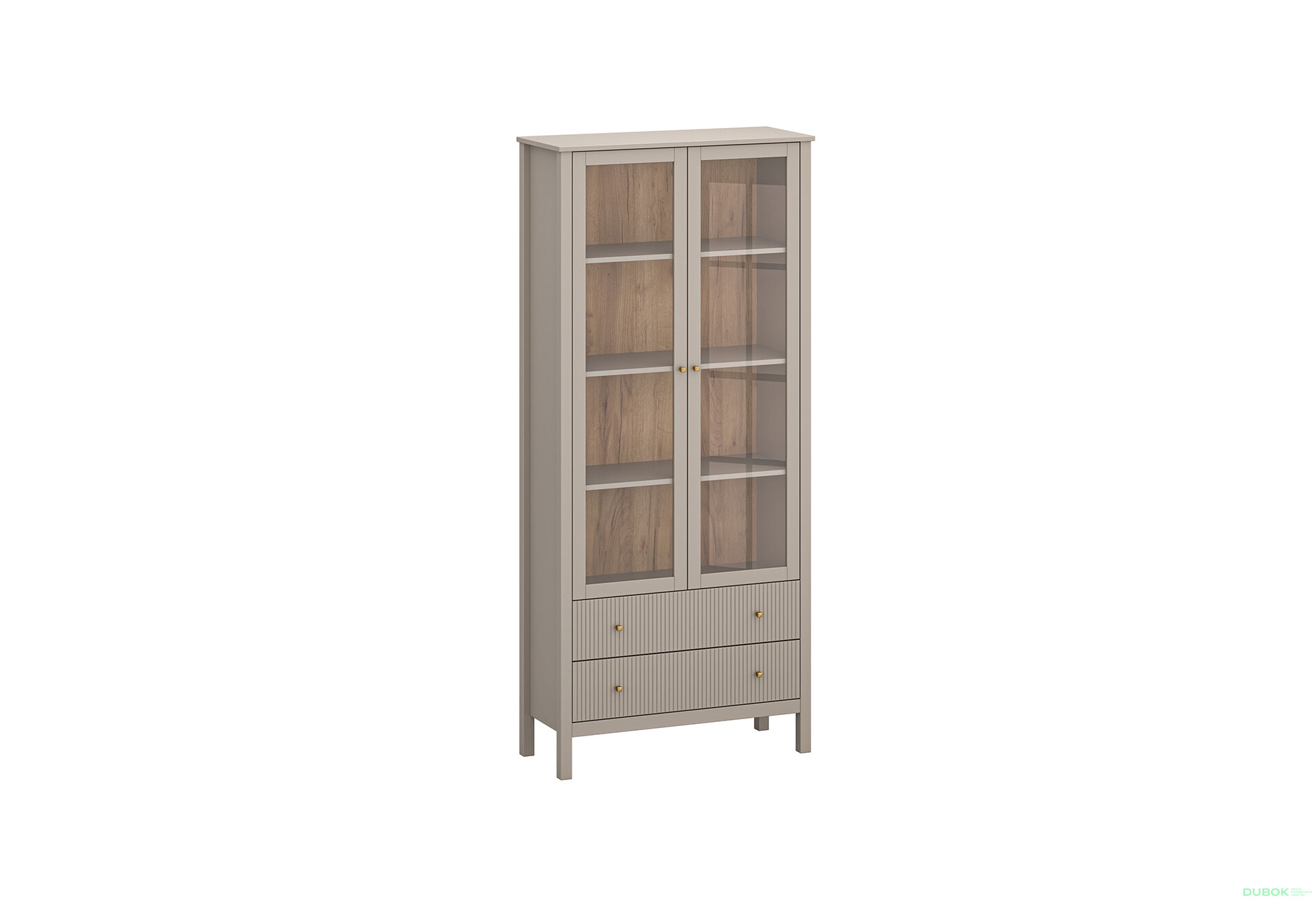 Vitrína 2w2s (V) taupe Kleo - Fotografie 1 Fotografie 1 - Vitrína 2w2s (V) taupe Kleo