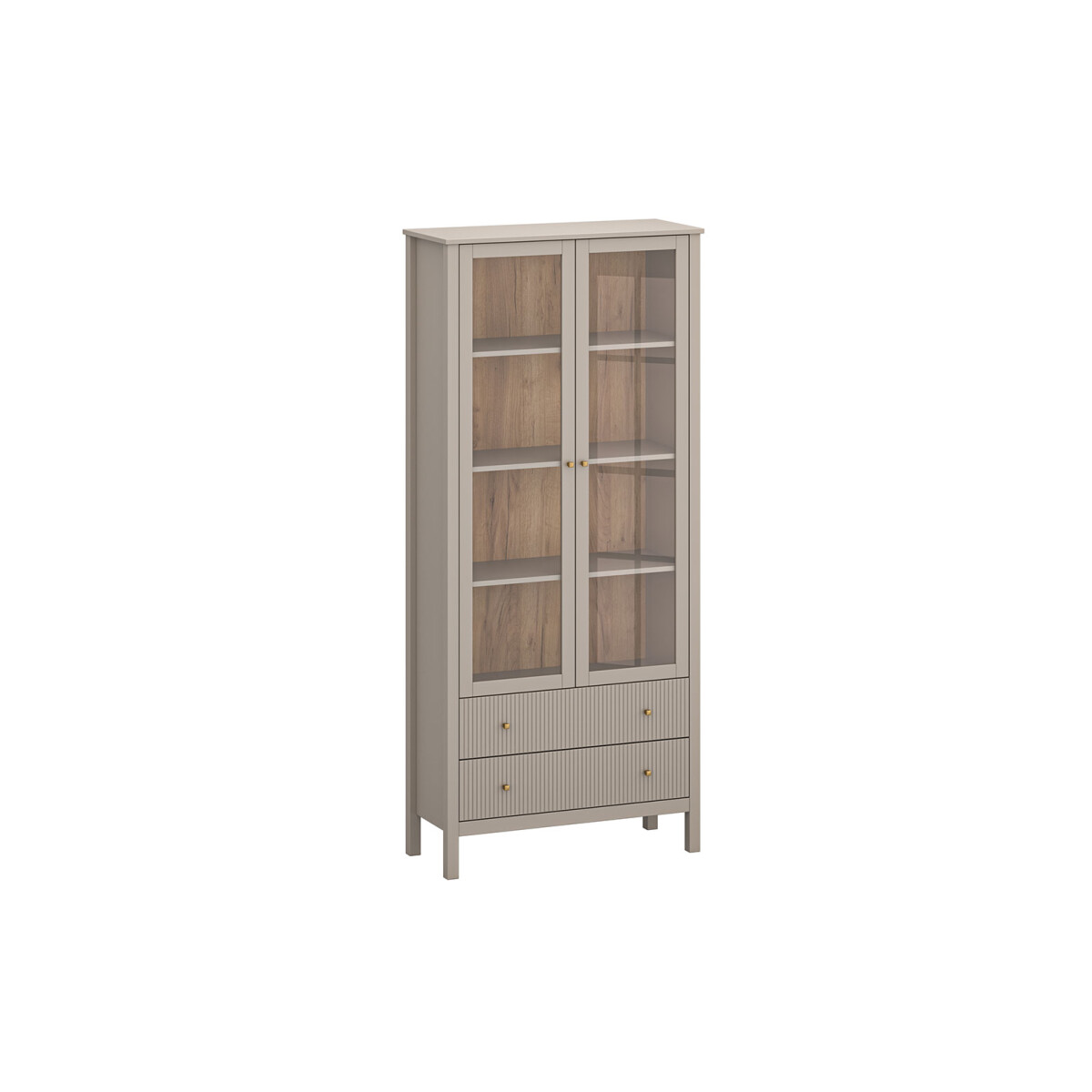 

Vitrína 2w2s (V) taupe Kleo