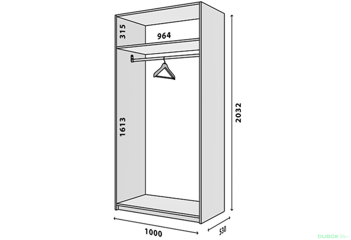 Fotografie 2 - Modul №2 ŠU-1000*2050 DTD 18 mm antracit