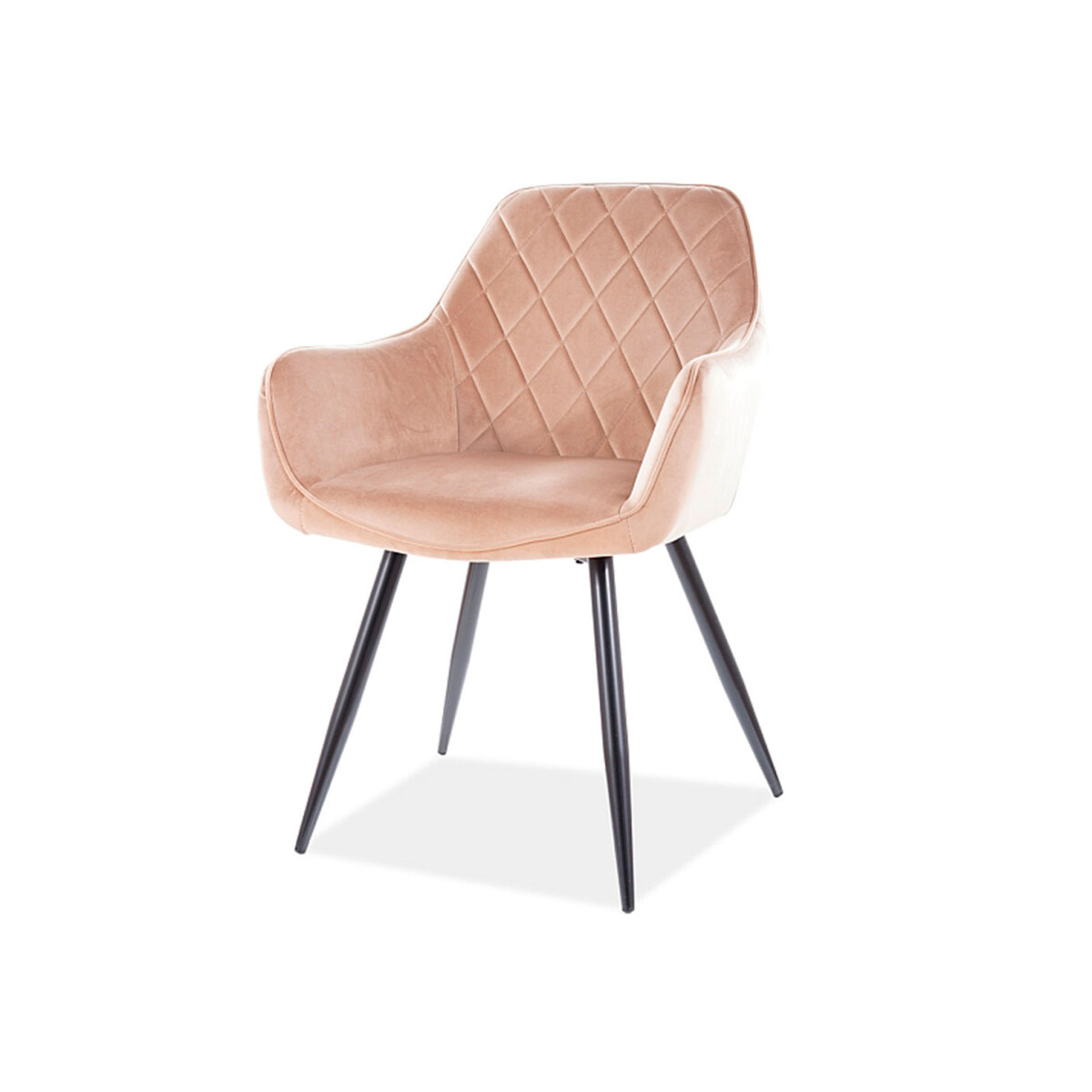 

Židle Linea Velvet béžový Bluvel 28, kov černá matná
