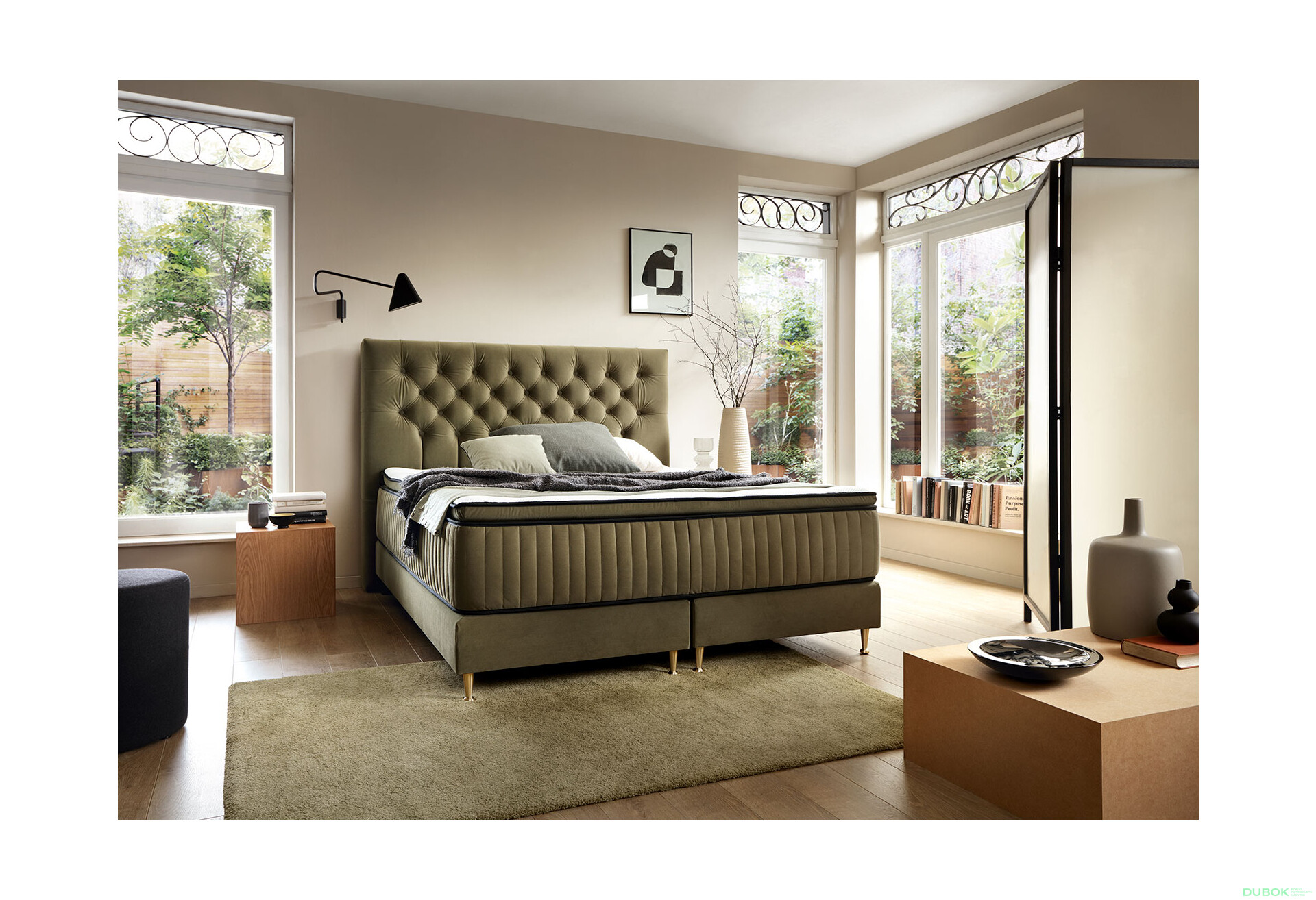 Fotografie 3 - Postel Astoria 160x200 s roštem Matt Velvet 38 Davis, pružiny 7 zón
