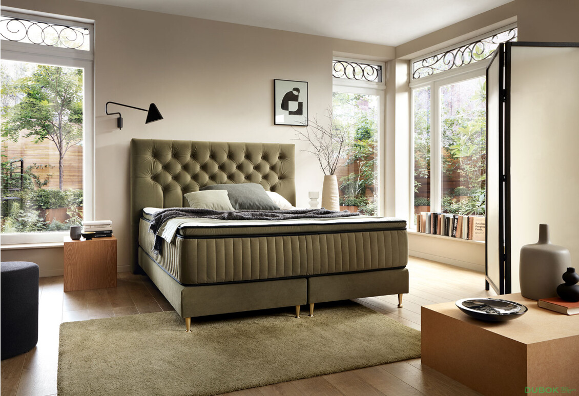 Fotografie 3 - Postel Astoria 160x200 s roštem Matt Velvet 38 Davis, pružiny 7 zón