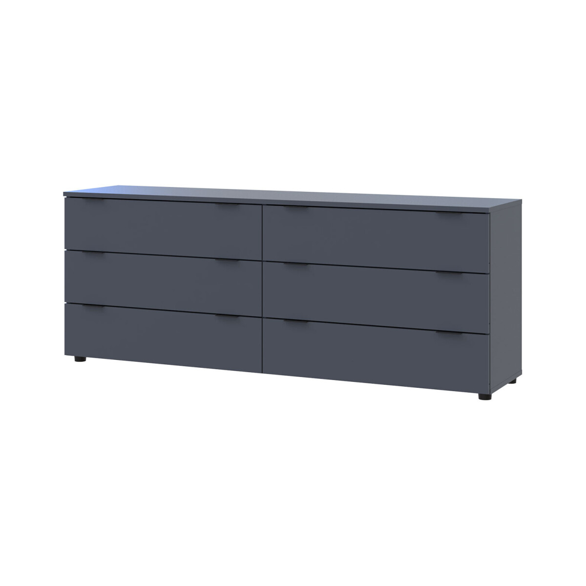 

Komoda Ron 9 s 6 zásuvkami 160х38х62 grafit