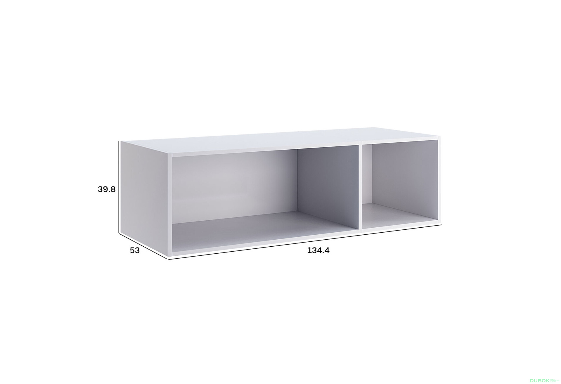 Fotografie 2 - Korpus Nástavec na skříň 3dv Bílý lesk Idea