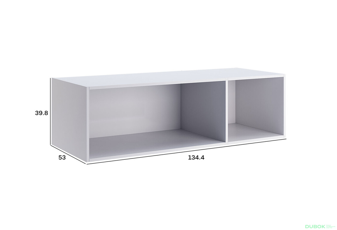 Fotografie 2 - Korpus Nástavec na skříň 3dv Bílý lesk Idea
