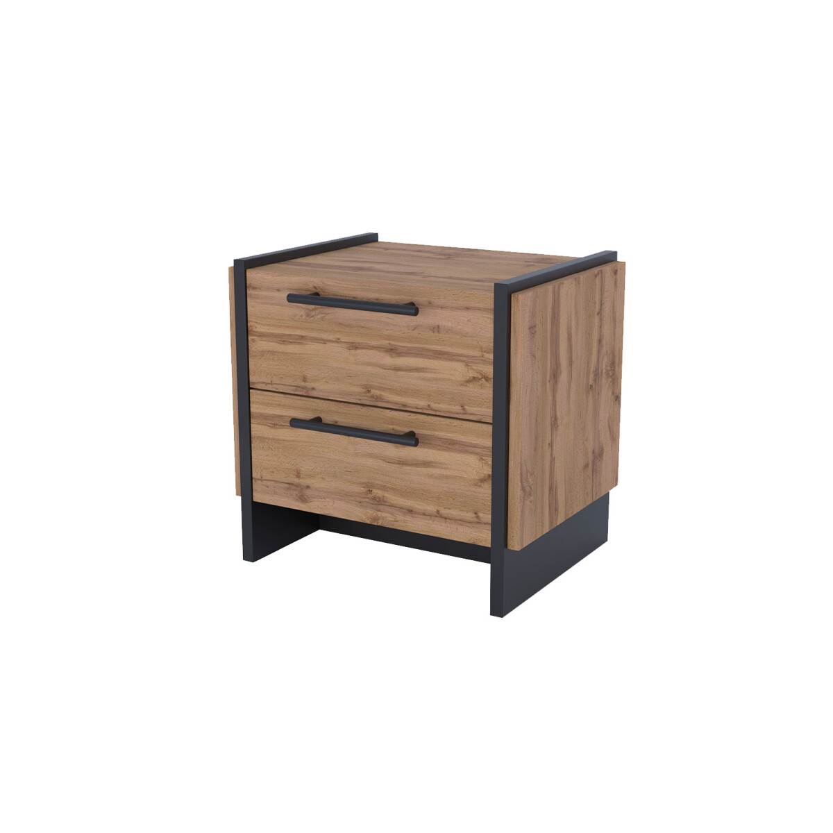 

Noční stolek 2s dub wotan / černý Amino