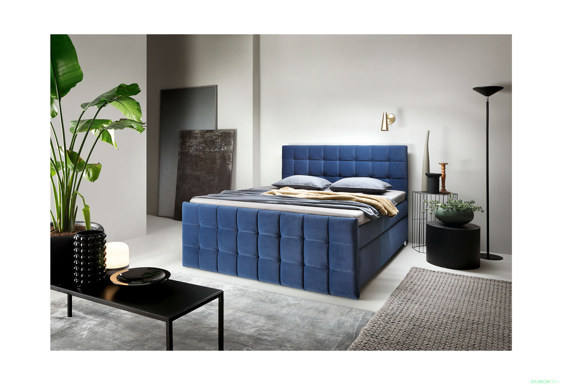 Fotografie 3 - Postel Imperia 180x200 s roštem Matt Velvet 79 Davis, Elastic-Top 6 cm