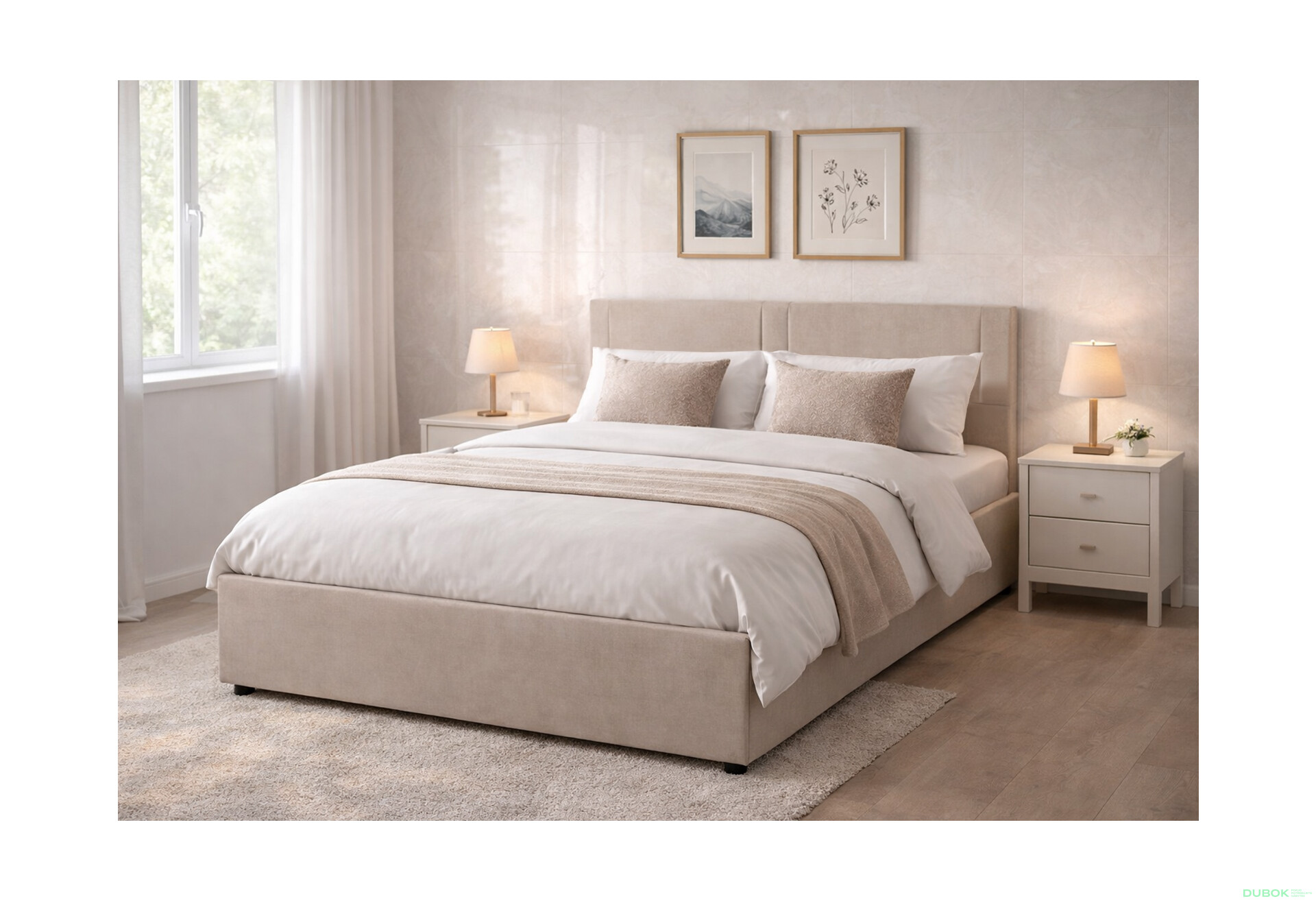 Fotografie 2 - Postel Fro Sol 160x200 Mono 233, béž