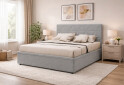 Fotografie 2 - Postel Fro Caro 140x200 s roštem, úložným prostorem Mono 246, šedá