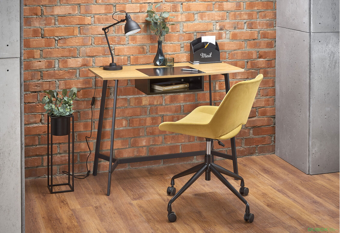 Fotografie 2 - Psací stůl B41 dub zlatý / černý