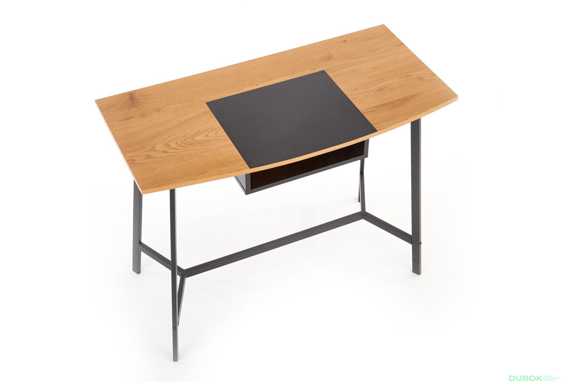 Fotografie 7 - Psací stůl B41 dub zlatý / černý