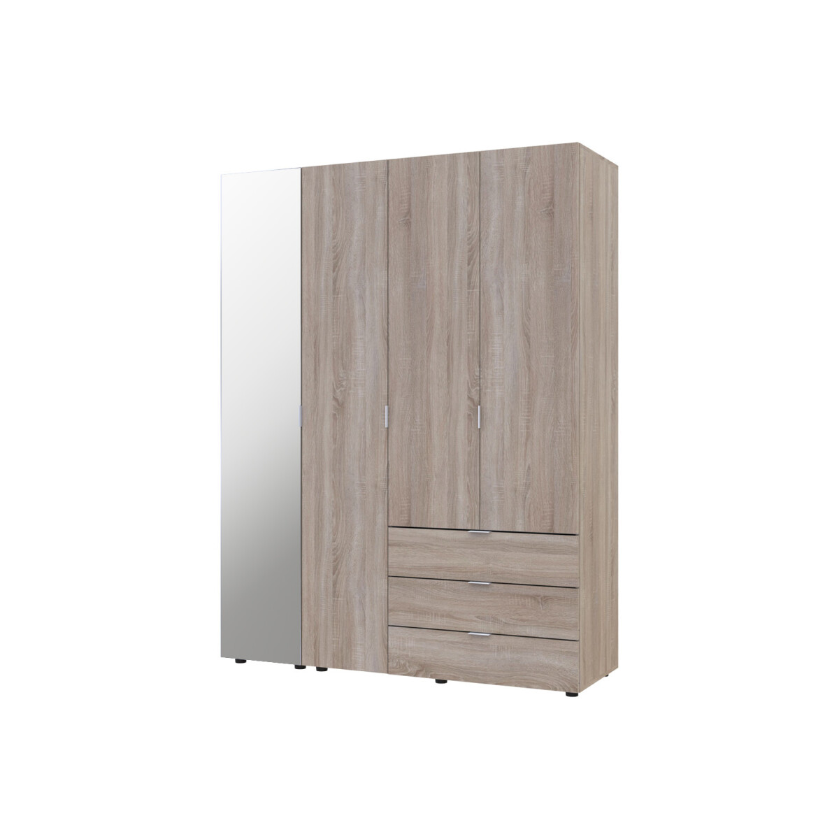 

Skříň čtyřdveřová se zrcadlem Gelar 155.2 cm Dub sonoma
