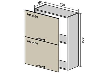 V91 Skříňka 2D 70 MoDa Mat / MoDa Matt
