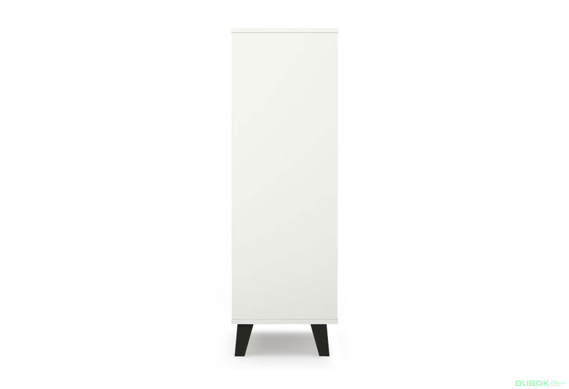 Fotografie 4 - Komoda Borg 5s/40 bílá / kašmír