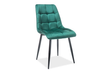 Židle Chic Velvet zelený Bluvel 78, černý kov