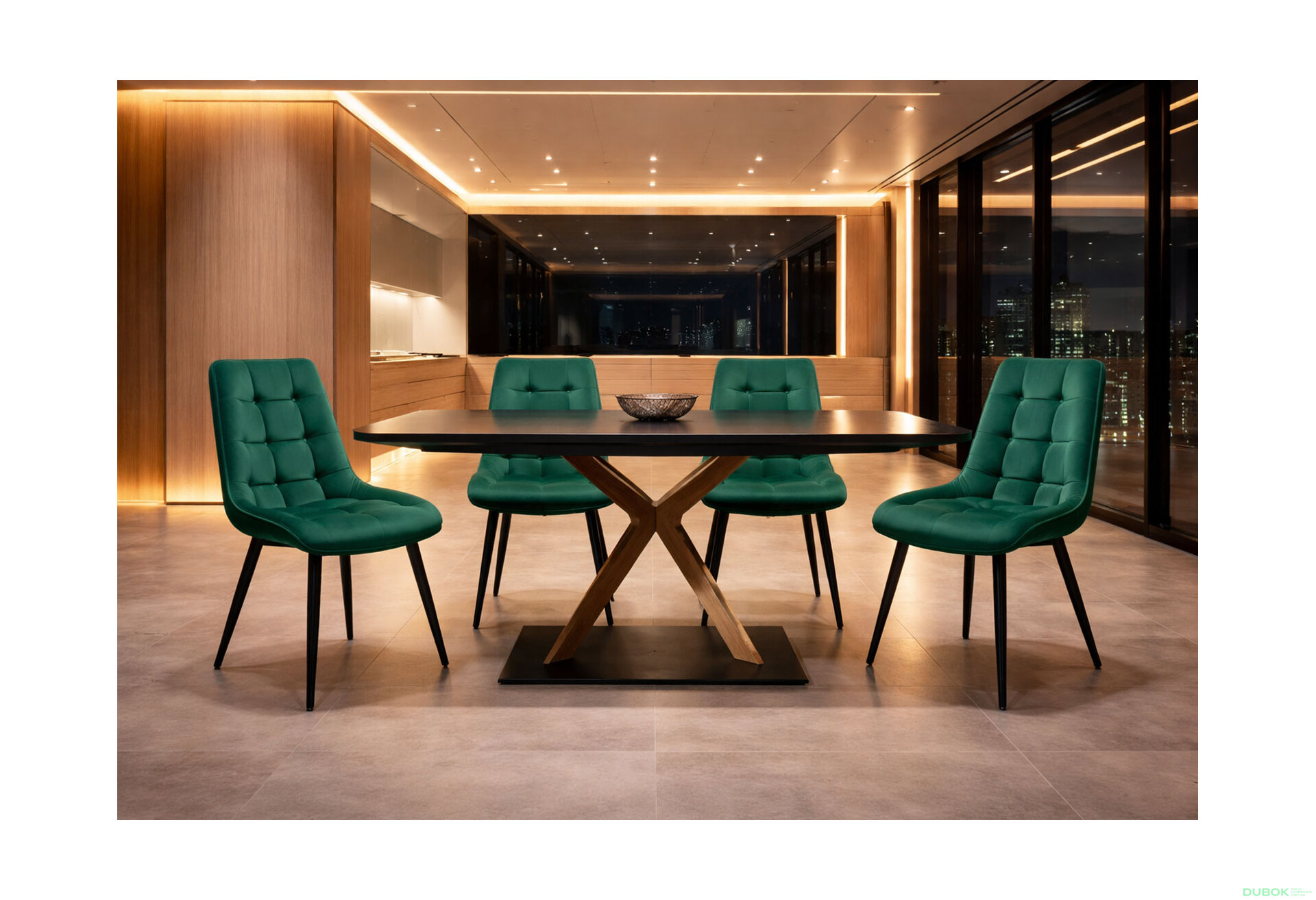 Fotografie 2 - Židle Chic Velvet zelený Bluvel 78, černý kov