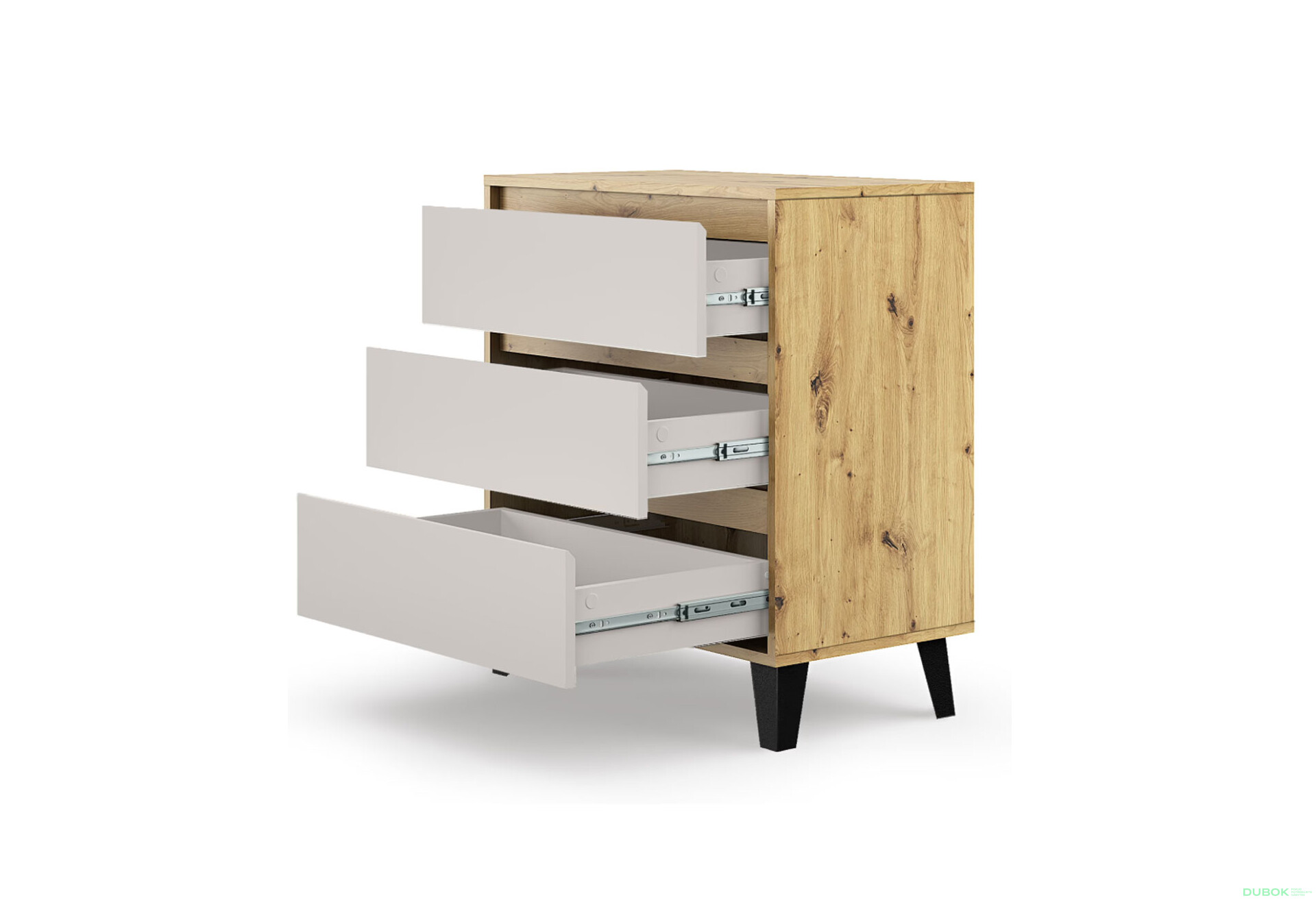 Fotografie 4 - Komoda Borg 3s/70 dub artisan / kašmír