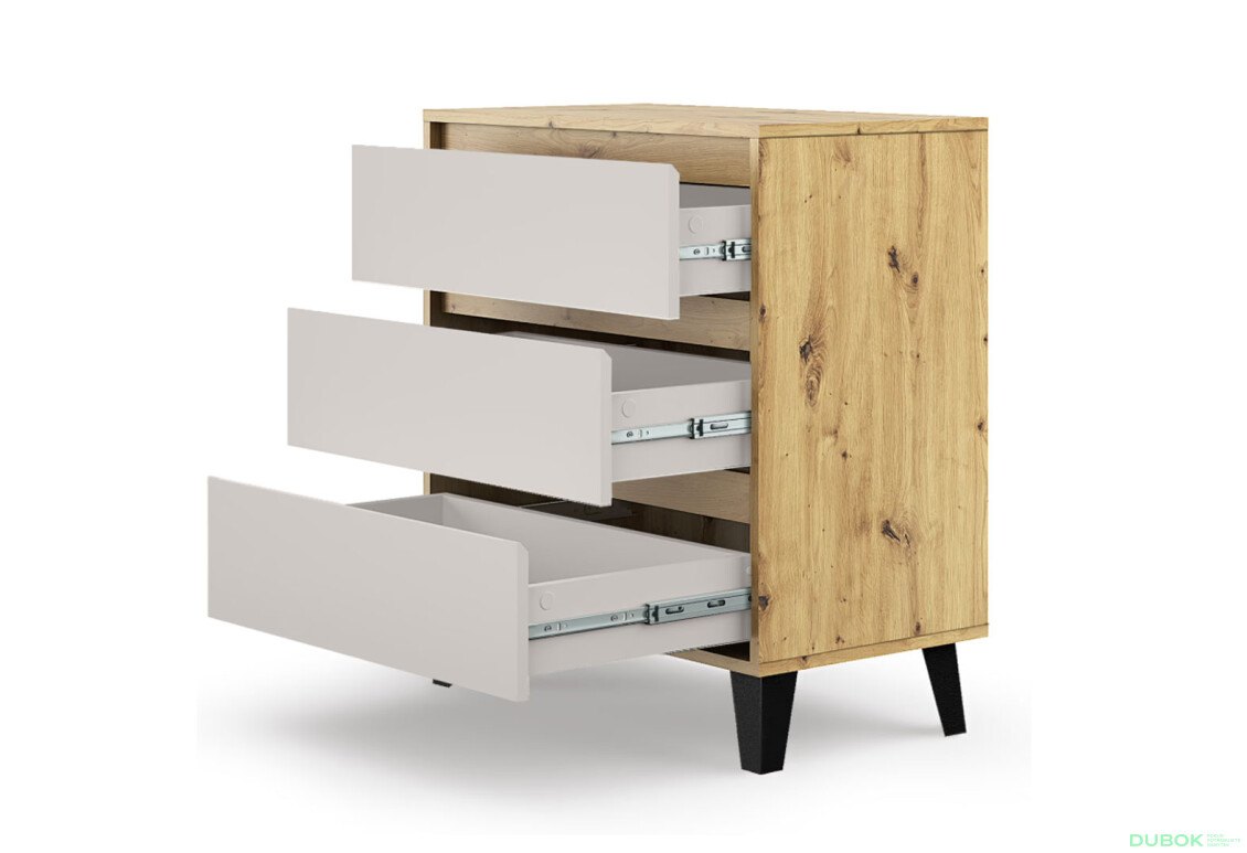 Fotografie 4 - Komoda Borg 3s/70 dub artisan / kašmír