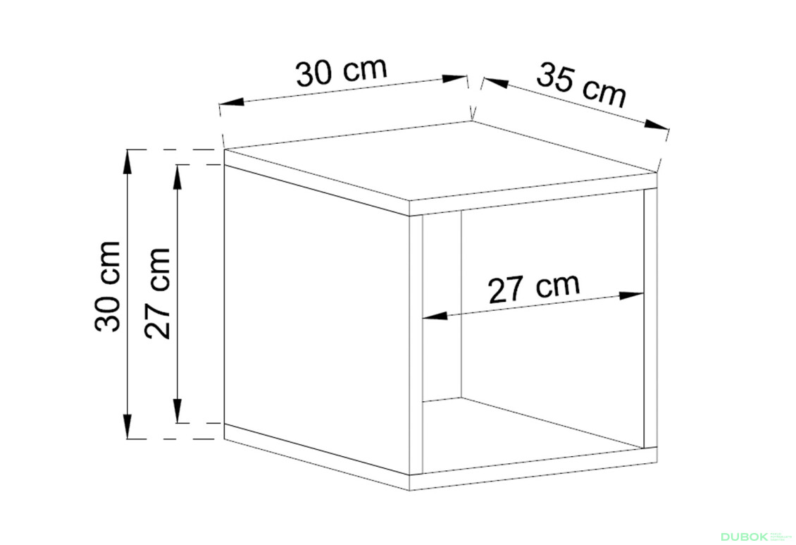 Regál na stěnu ER30 dub artisan Enjoy - Fotografie 2 Fotografie 2 - Regál na stěnu ER30 dub artisan Enjoy