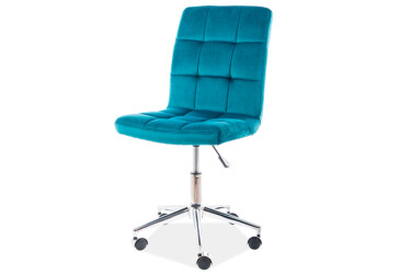 Otočné křeslo Q-020 Velvet, tyrkysový Bluvel 85