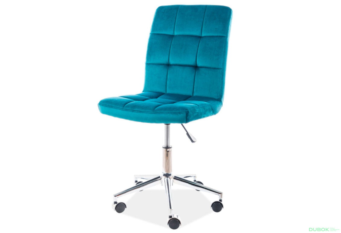 Otočné křeslo Q-020 Velvet, tyrkysový Bluvel 85